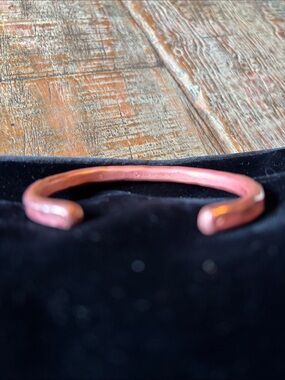 Copper Hammered Open Cuff Bracelet - Women's Jewelry